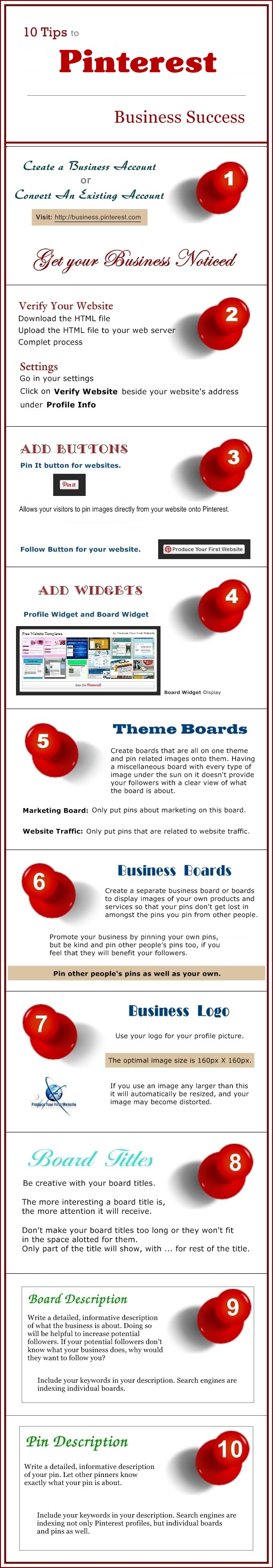Infografía: 10 pistas para hacer negocio con Pinterest